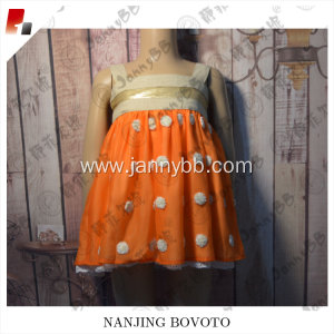 White flowers dotted boutique hot selling women dress